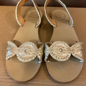 Gold Jack Rogers Sandals $35